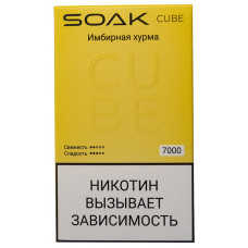 Вейп SOAK CUBE White 7000 Ginger Persimmon Имбирная Хурма Одноразовый