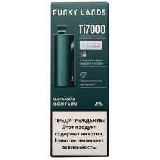 Вейп Funky Lands Ti7000 Passion Fruit Kiwi Lime Маракуйя Киви Лайм Одноразовый